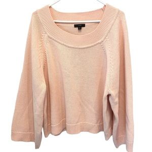 J. CREW Relaxed Sleeve Boatneck Sweater in Pink